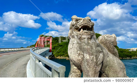 沖繩 shisa 藍天海 ikei 島 ikei 橋 98000907