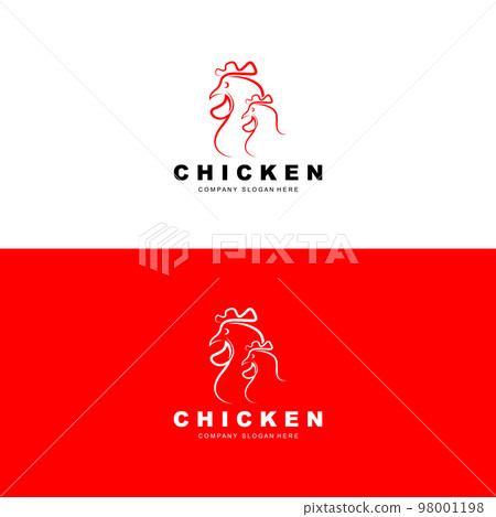 Chicken Logo, Farm Animal Vector, Design For Chicken Farm, Fried Chicken Restaurant, Cafe Chicken Logo, Farm Animal Vector, Design For Chicken Farm, Fried Chicken Restaurant, Cafe 98001198