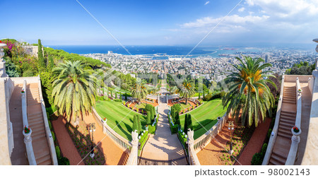 Bahai Gardens in Haifa, Israel. Tourist Attraction 98002143