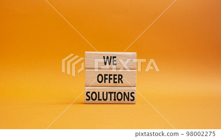 We offer solutions symbol. Concept words We offer solutions on wooden blocks. Beautiful orange background. Business and We offer solutions concept. Copy space. We offer solutions symbol. Concept words We offer solutions on wooden blocks. Beautiful orange background. Business and We offer solutions concept. Copy space. 98002275