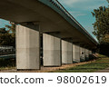The bridge with concrete wide piles. 98002619