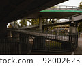 Pedestrian and bicycle paths on the road interchange. 98002623