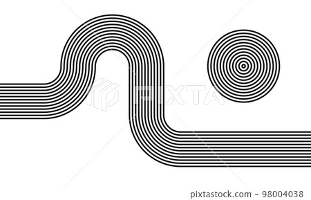 Striped vector background with black parallel lines on white background. 98004038