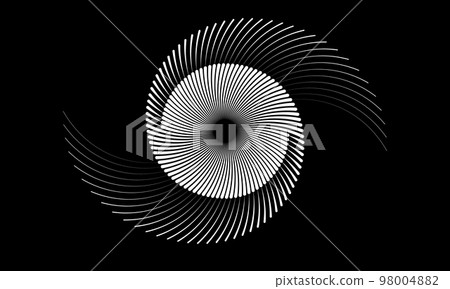 Spiral with lines as dynamic abstract vector background or logo or icon. Yin and Yang symbol. Spiral with lines as dynamic abstract vector background or logo or icon. Yin and Yang symbol. 98004882