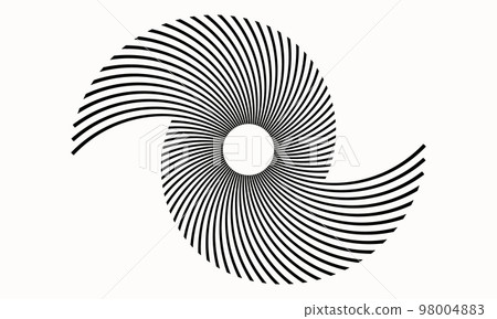 Rotating lines as abstract art background. Yin and Yang symbol. Rotating lines as abstract art background. Yin and Yang symbol. 98004883