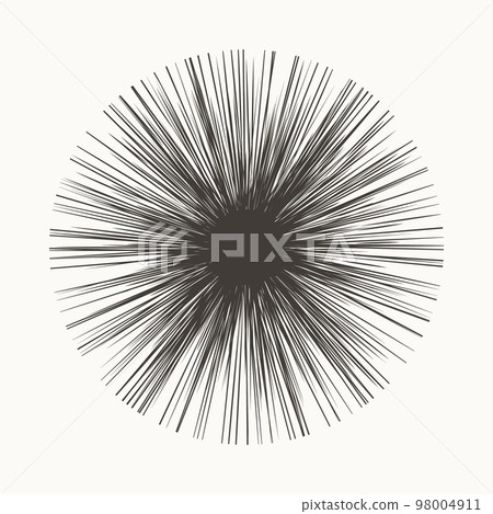 Chaotic art lines in circle, geometric symbol as sun. Abstract background or tattoo, logo, icon. Chaotic art lines in circle, geometric symbol as sun. Abstract background or tattoo, logo, icon. 98004911