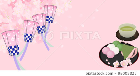 Cherry blossom viewing Japanese sweets 98005823