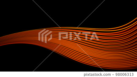 Neon design elements lights glow and flash technology abstract background. 98006313