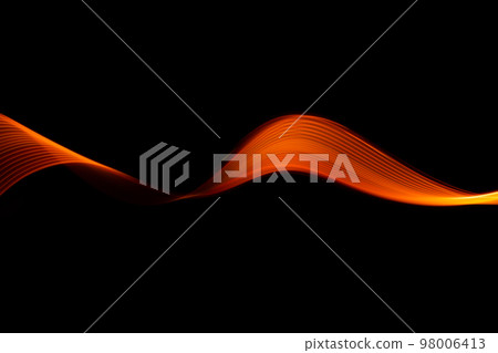 Neon design elements lights glow and flash technology background. 98006413