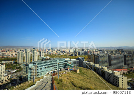 Mongolia capital Ulaanbaatar, capital, Mongolia, building, city, center, apartment, road, 98007118