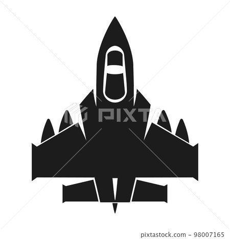 Jet fighter vector illustration. Military aircraft. Carrier-based aircraft. Modern supersonic Jet fighter vector illustration. Military aircraft. Carrier-based aircraft. Modern supersonic 98007165