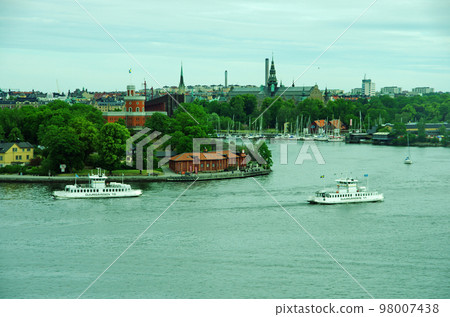 Port scenery of Stockholm called Venice of Northern Europe 98007438
