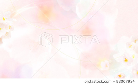 蒼白而美麗的櫻花背景 98007954