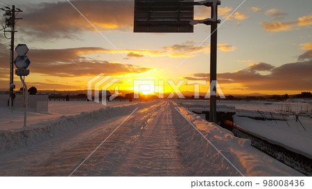 Niwasaka, Fukushima City Heavy snow in the morning 98008436