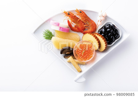 扇形盤上的年菜 98009085