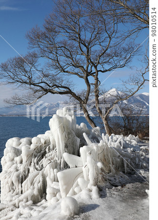 Splashing ice Lake Inawashiro 98010514