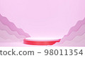 red podium on pink abstract background 98011354