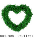 Green grass with heart shape 98011365