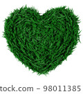 Green grass with heart shape 98011385