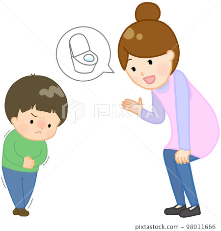 A nursery teacher who speaks to a child who puts up with the urge to defecate 98011666