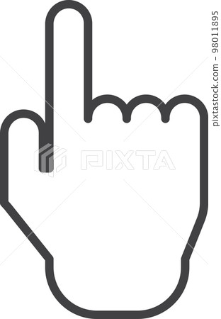 index finger illustration in minimal style index finger illustration in minimal style 98011895