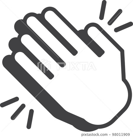 clap hands illustration in minimal style 98011909