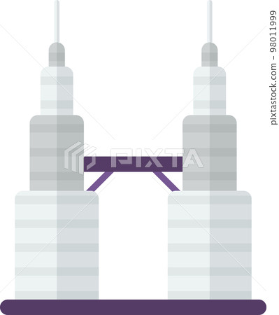 modern skyscraper building illustration in minimal style 98011999
