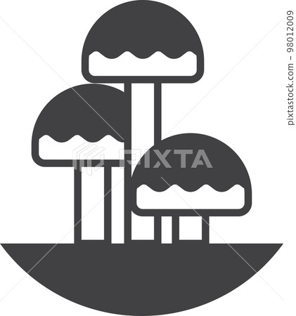 mushroom illustration in minimal style mushroom illustration in minimal style 98012009
