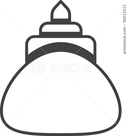 Thai style temple illustration in minimal style Thai style temple illustration in minimal style 98012012