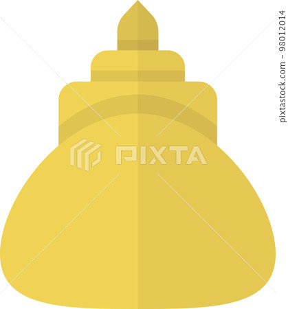 Thai style temple illustration in minimal style Thai style temple illustration in minimal style 98012014
