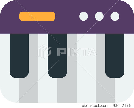 electric piano illustration in minimal style 98012156
