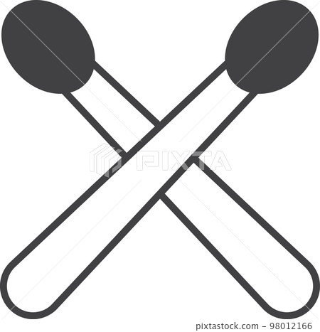 drum sticks illustration in minimal style drum sticks illustration in minimal style 98012166