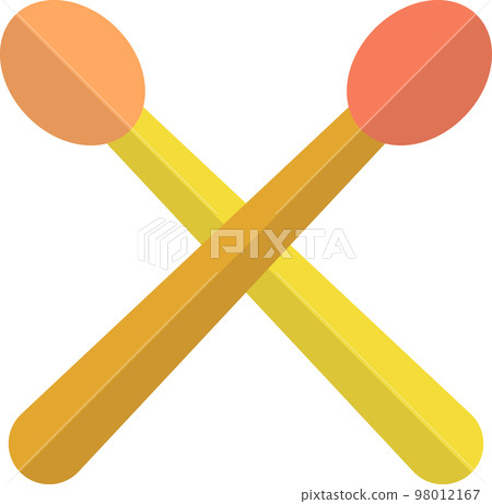 drum sticks illustration in minimal style drum sticks illustration in minimal style 98012167