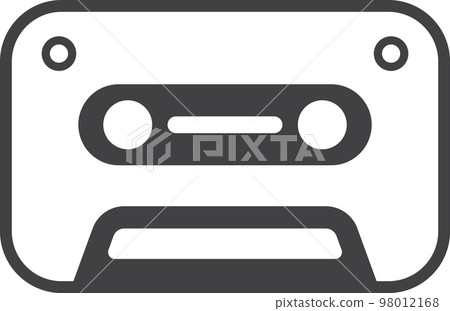 cassette illustration in minimal style cassette illustration in minimal style 98012168