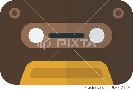 cassette illustration in minimal style cassette illustration in minimal style 98012169