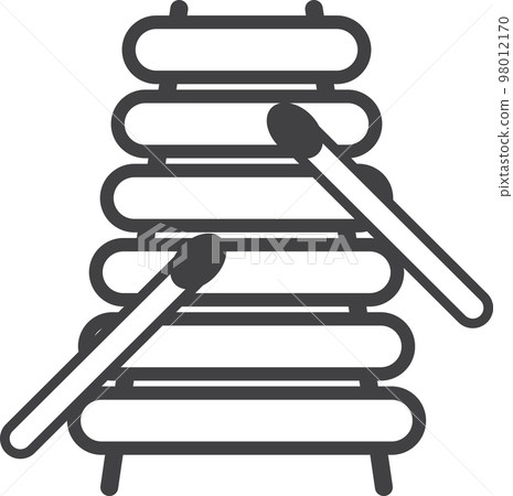 xylophone illustration in minimal style xylophone illustration in minimal style 98012170