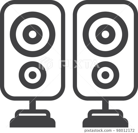 speaker illustration in minimal style speaker illustration in minimal style 98012172