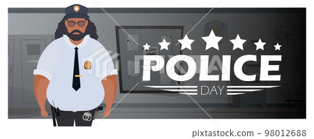 Poster Police Day Defender's Day. Vector 98012688