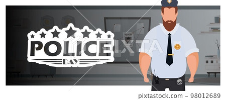 Poster Police Day Defender's Day. Vector illustration. Poster Police Day Defender's Day. Vector illustration. 98012689