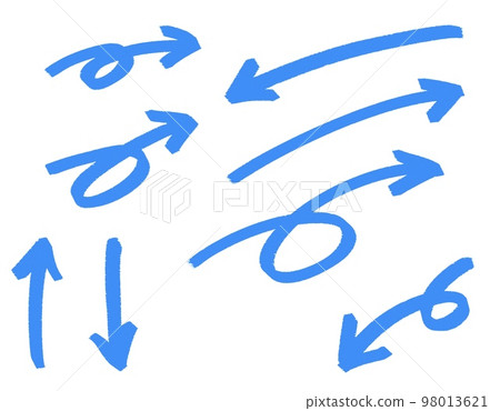 柔和的粉筆風格箭頭集 98013621