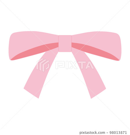 簡單可愛的粉紅絲帶單人插畫 98013871