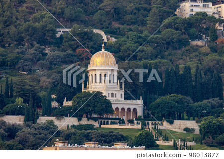 Bahai Gardens in Haifa, Israel. Tourist Attraction 98013877