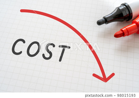 A notebook and marker that says COST A notebook and marker that says COST 98015193