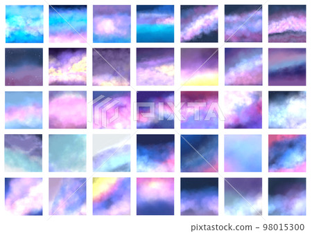 Universe, night sky wallpaper square watercolor background set Universe, night sky wallpaper square watercolor background set 98015300