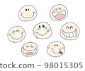 Expressive face material Handwritten warm image of the face 98015305