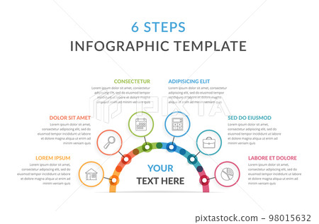 Infographic Template with Six Elements Infographic Template with Six Elements 98015632