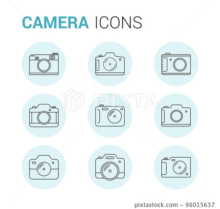 Camera Line Icons Camera Line Icons 98015637