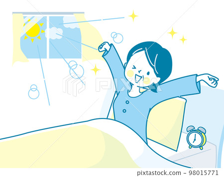 早上起床伸懶腰的中年婦女 98015771