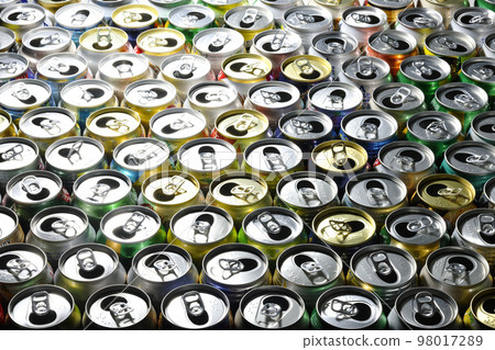 Image of recyclable garbage and empty cans Image of recyclable garbage and empty cans 98017289