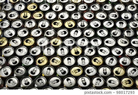Image of recyclable garbage and empty cans Image of recyclable garbage and empty cans 98017293